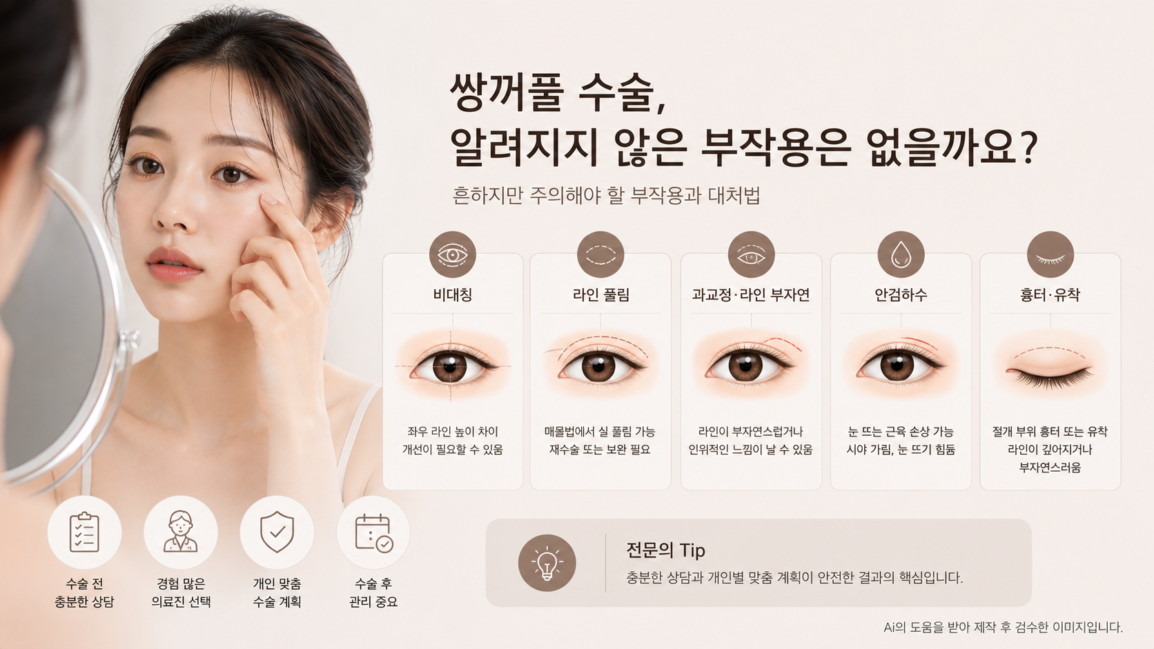쌍꺼풀 수술, 알려지지 않은 부작용은 없을까요?