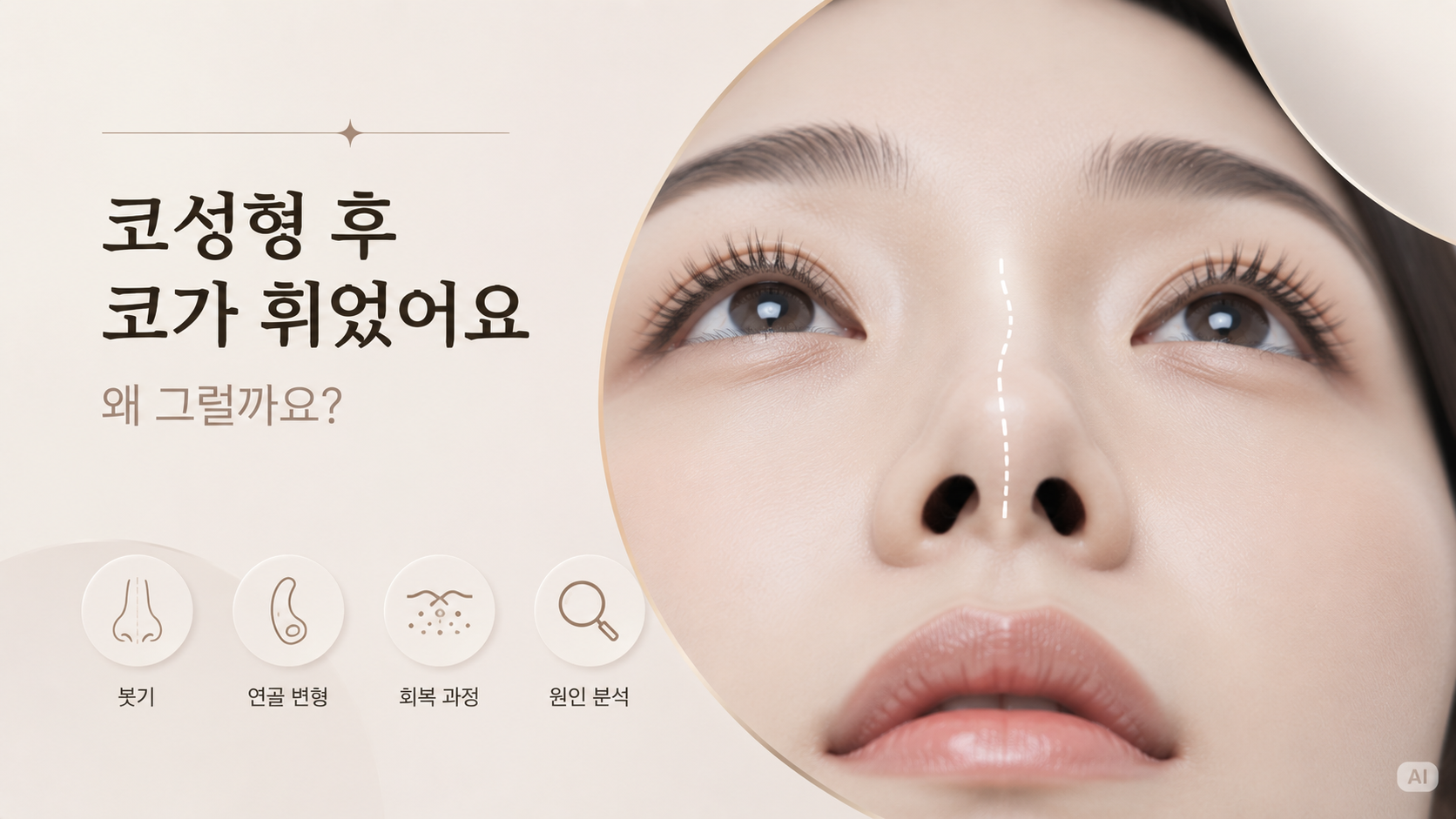 코성형 후 코가 휘었어요 - 왜 그럴까요?