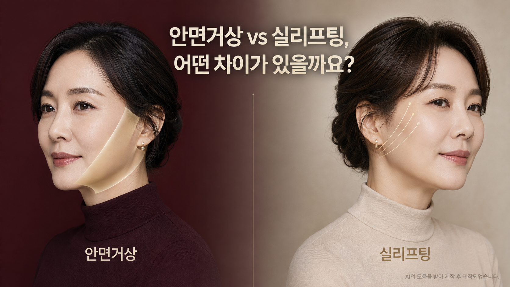 안면거상이랑 실리프팅 차이가 뭔가요?