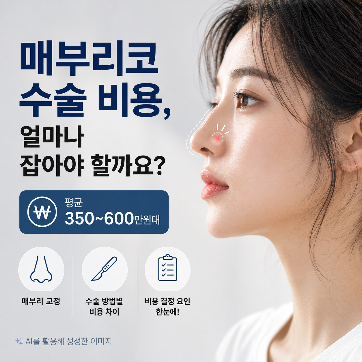 매부리코 수술 비용, 얼마나 잡아야 할까요?