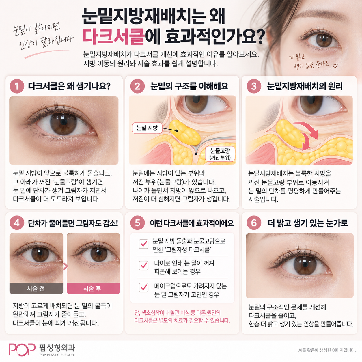 눈밑지방재배치는 왜 다크서클에 효과적인가요?