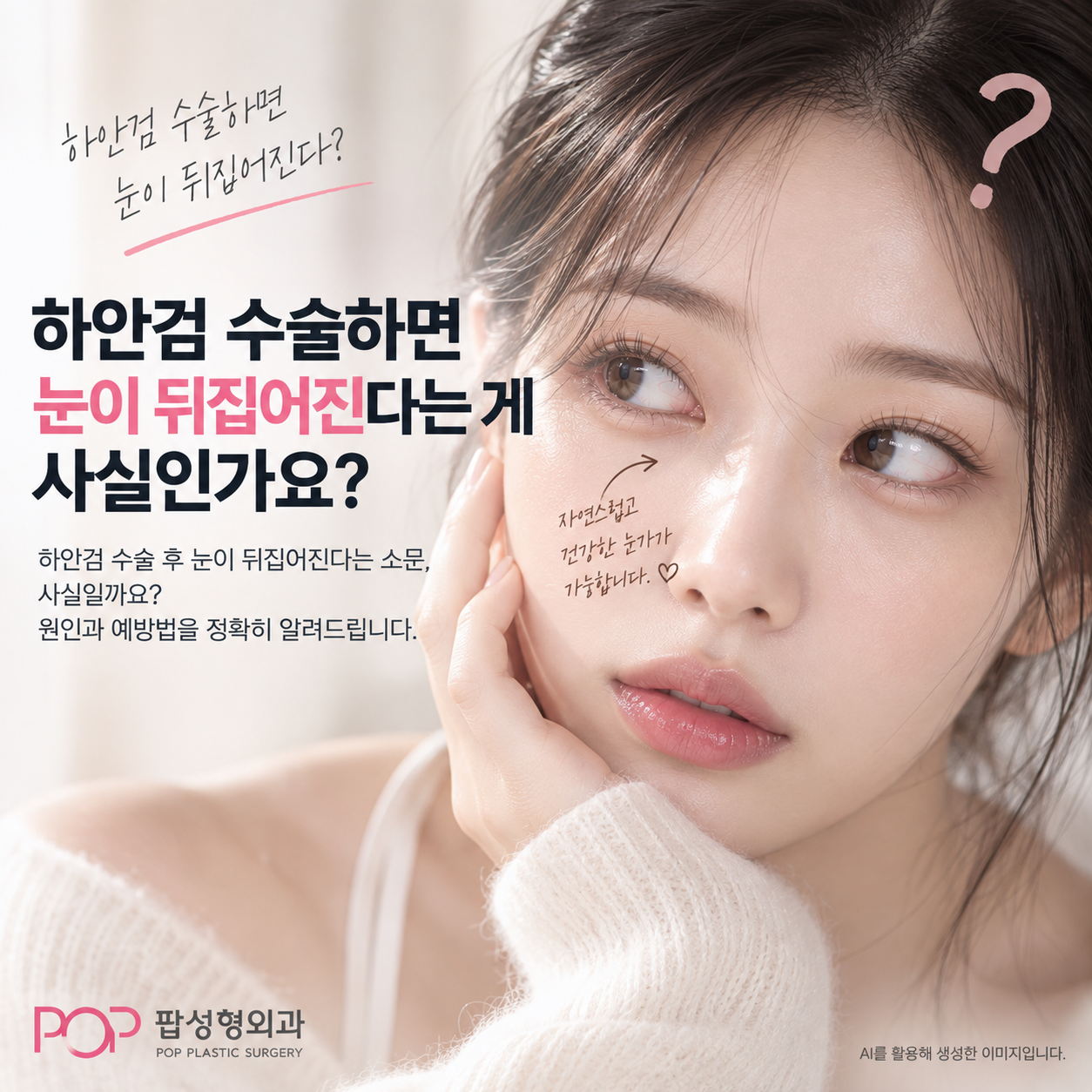 하안검 수술하면 눈이 뒤집어진다는 게 사실인가요?