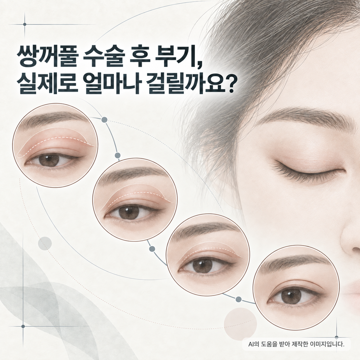 쌍꺼풀 수술 후 부기, 솔직히 얼마나 걸릴까요?