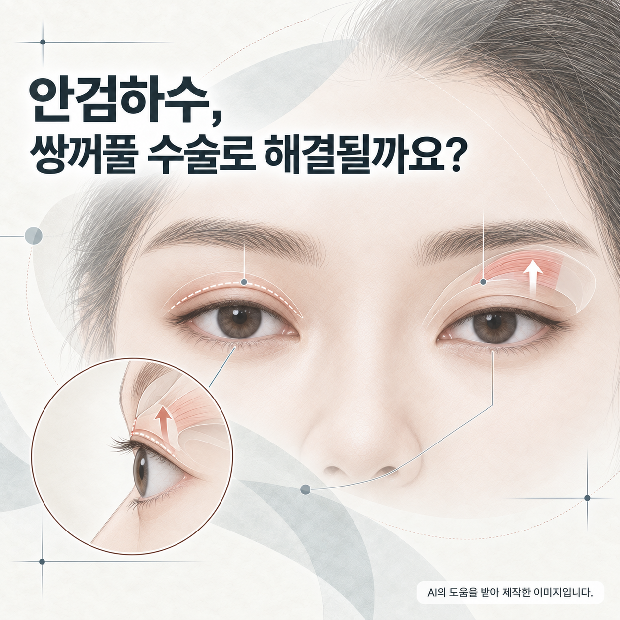 안검하수인데 쌍꺼풀 수술로 해결된다는 게 사실인가요?