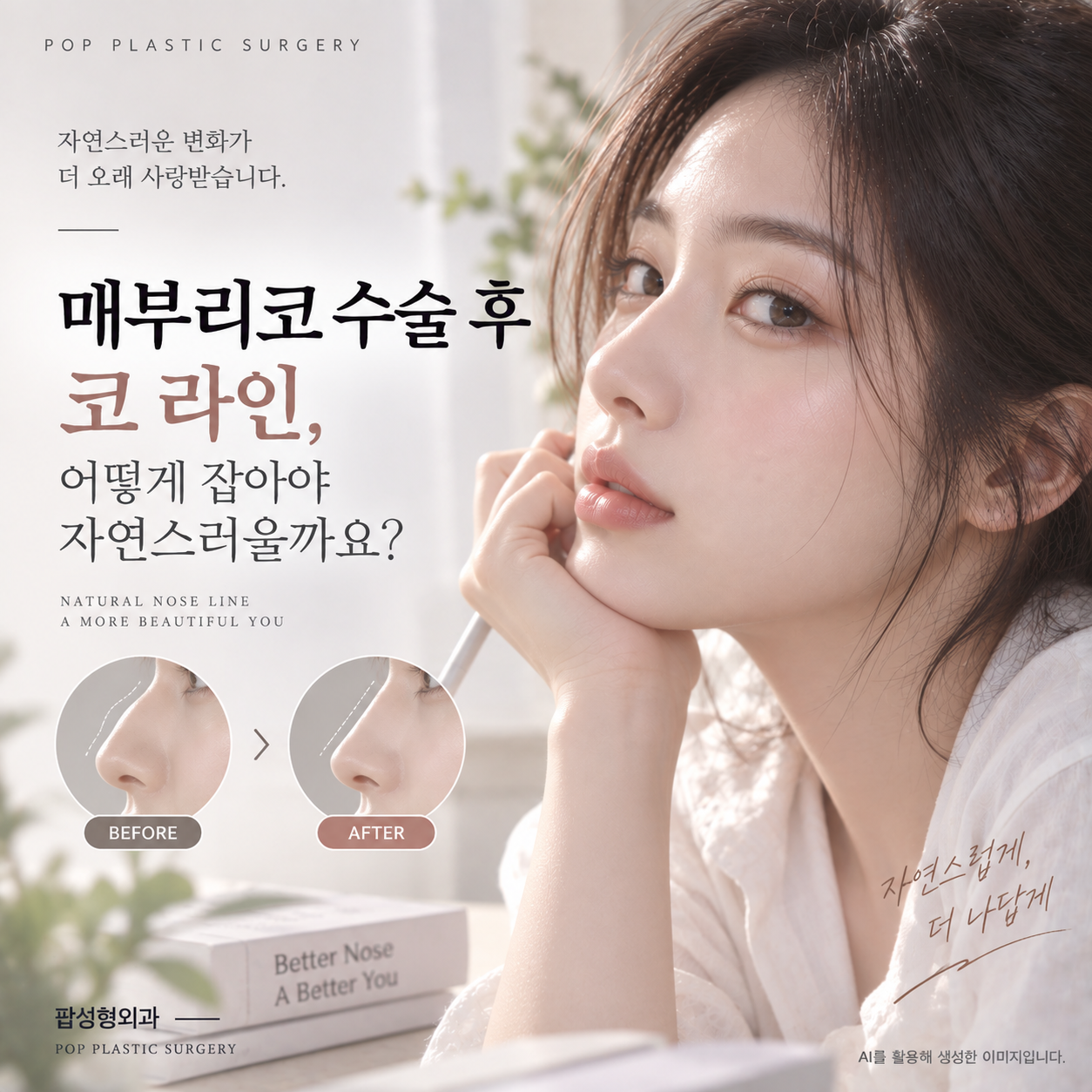 매부리코 수술 후 코 라인, 어떻게 잡아야 자연스러울까요?