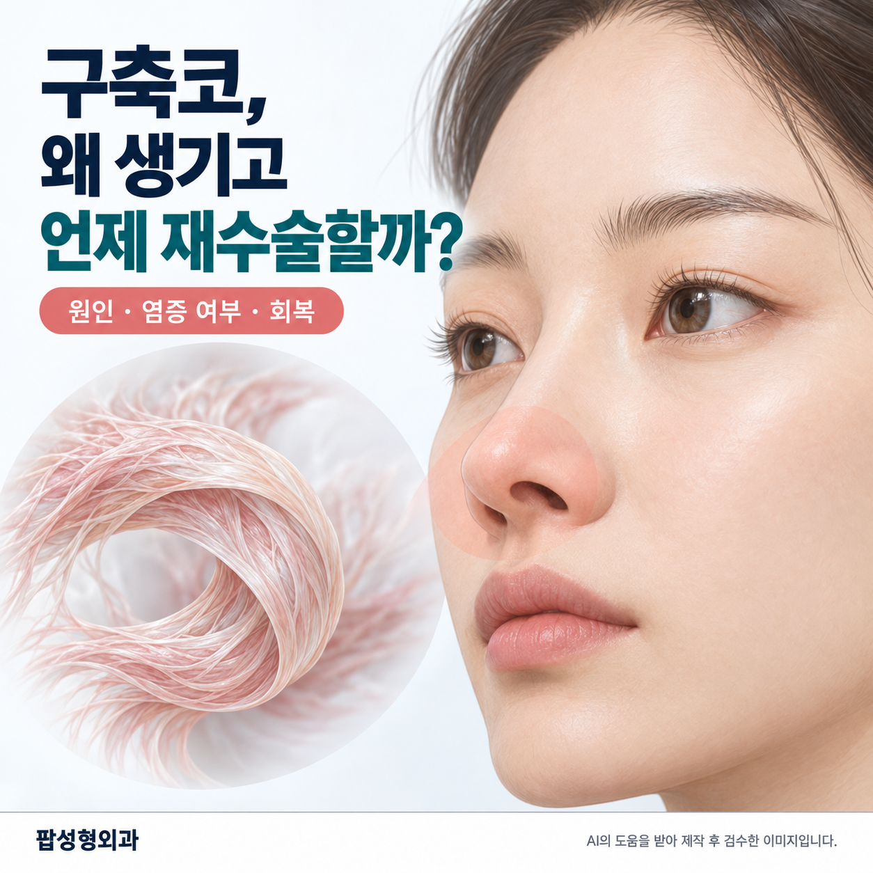 구축코, 코가 짧아지고 딱딱해졌다면? 원인과 재수술 시기